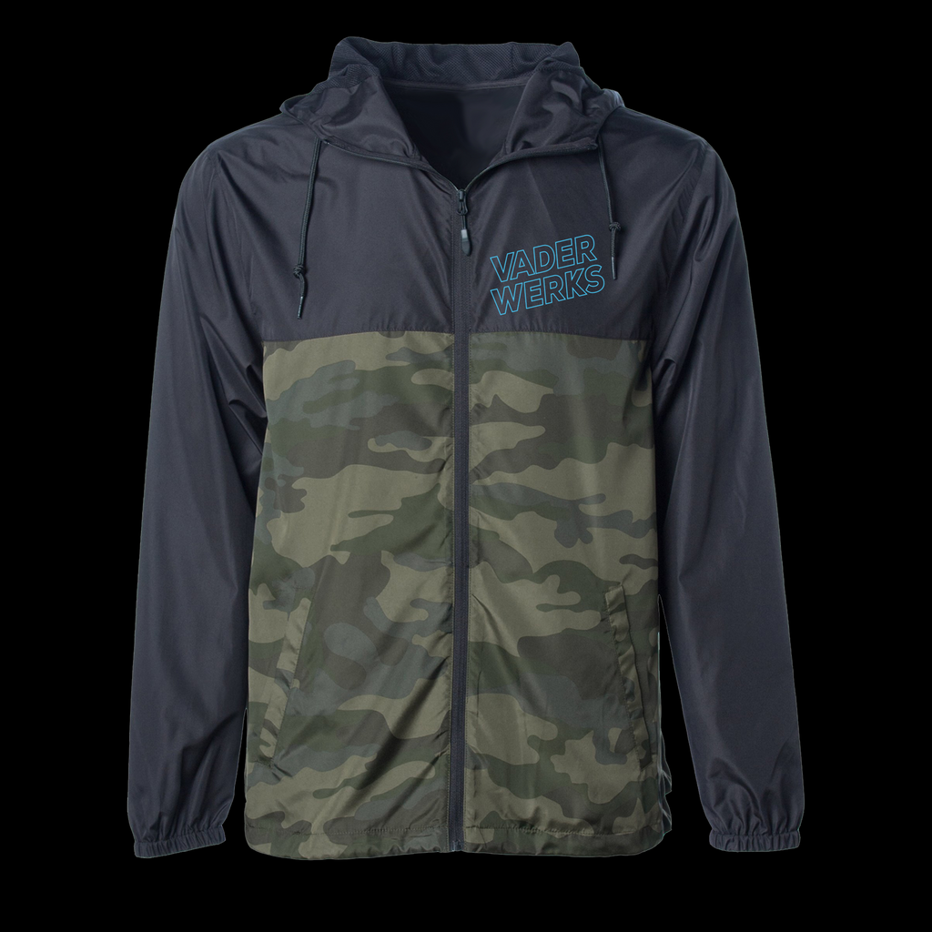 VADERWERKS BLACK / FOREST CAMO WINDBREAKER - Blue Pocket