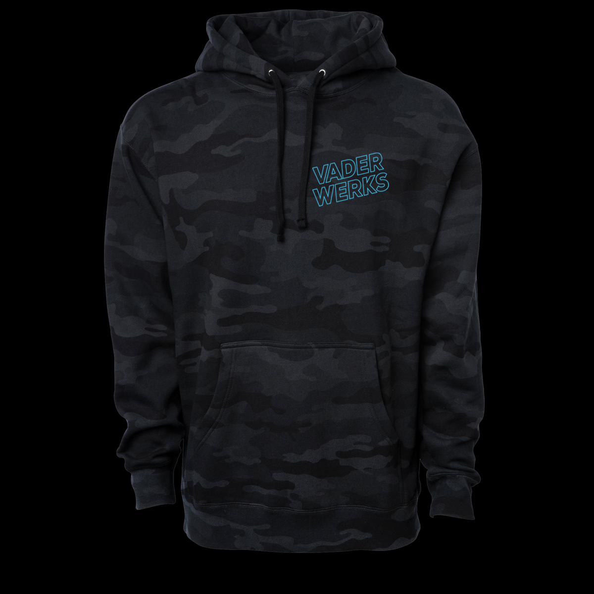 VADERWERKS BLACK CAMO HOODIE - Blue Pocket