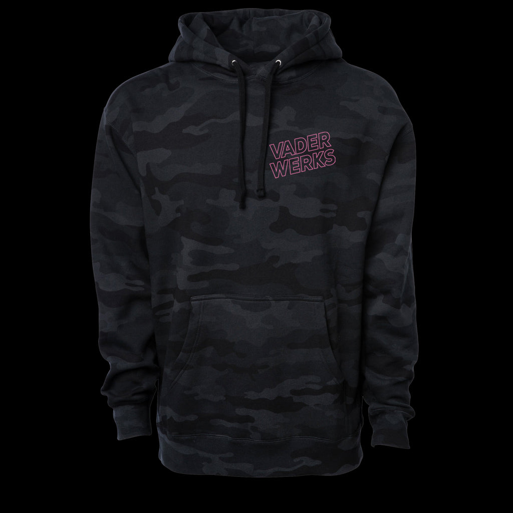 VADERWERKS BLACK CAMO HOODIE - Pink Pocket