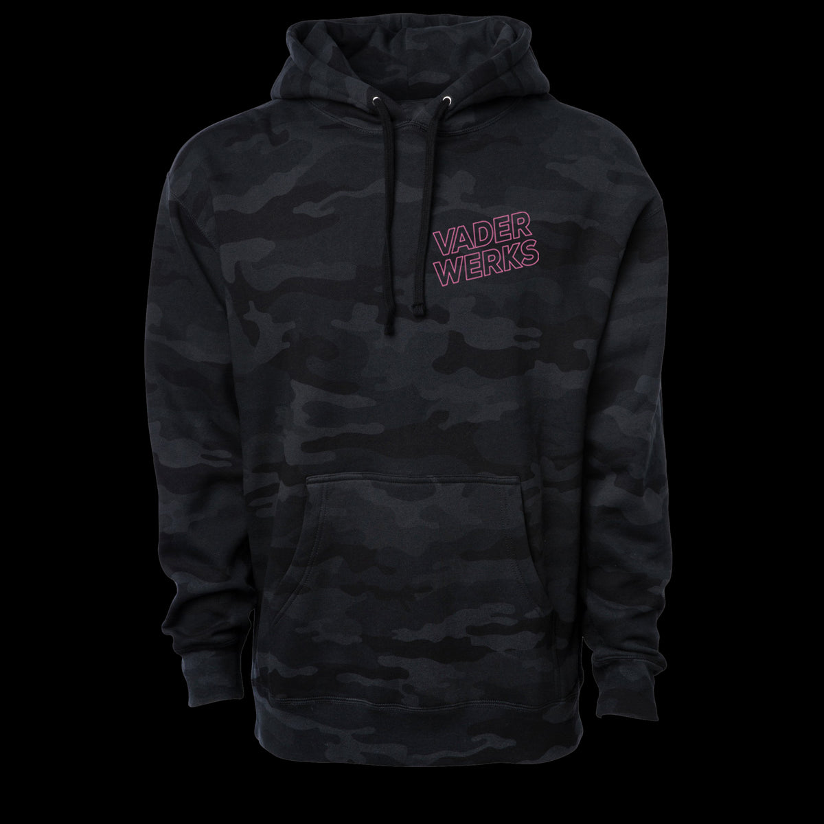 VADERWERKS BLACK CAMO HOODIE - Pink Pocket